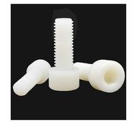 2/5/10/pcs M3 M4 M5 M6 M8 M10 M12 White Nylon Plastic Insulating Hexagon Hex Socket Cap Head Bolt Screw Length 5-120mm(14mm,10pcs M6)