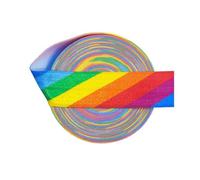 2 5 10 Yard 3/4" 20mm Pastel Rainbow Print Fold Over Elastics Spandex Satin Band Hair Tie Headband Dress Sewing-Rainbow-10 Yards