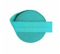 2 5 10 Yard 3/4" 20mm Solid Shiny Fold Over Elastic Spandex Satin Band Hair Tie Headband Dress Sewing Lace Trim-Tornado Blue-2 Yards