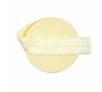 2 5 10 Yard 3/4" 20mm Solid Shiny Fold Over Elastic Spandex Satin Band Hair Tie Headband Dress Sewing Lace Trim-Antique White-10 Yards