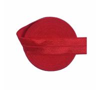 2 5 10 Yard 3/4" 20mm Solid Shiny Fold Over Elastic Spandex Satin Band Hair Tie Headband Dress Sewing Lace Trim-Red-10 Yards