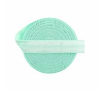 2 5 10 Yard 5/8" 15mm Solid Shiny Foldover Elastic Spandex Band Webbing Hair Tie Headband Dress DIY Sewing Trim-Mineral Ice-5 Yards