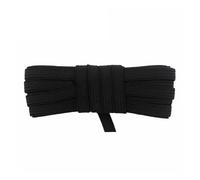 2 5 10 Yard Flat Skinny Elastic Cord 1/4" 6mm Latex Rubber Bands Stretch String Notebook Ear Loop Dress Sewing Trim(Black,10 Yards)