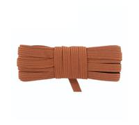 2 5 10 Yard Flat Skinny Elastic Cord 1/4" 6mm Latex Rubber Bands Stretch String Notebook Ear Loop Dress Sewing Trim(Copper,10 Yards)