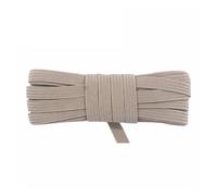 2 5 10 Yard Flat Skinny Elastic Cord 1/4" 6mm Latex Rubber Bands Stretch String Notebook Ear Loop Dress Sewing Trim(Tan,10 Yards)