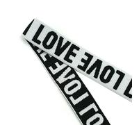 2/5/10Meters Nylon Elastic Band Colorful Love Rubber Bands for Garment Pants Waistband Belt Stretch Tape DIY Sewing Accessories-EB019-White-25mm-10Meters