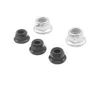 2/5/10pc M3 M4 M5 M6 M8 M10 M12 Black Carbon 304 A2 Stainless Steel Hex Flange Nylon Insert Lock Nut Self-locking Nylock Locknut(304 stainless steel,M5 10pcs)