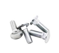 2/5/10pc M4 M5 M6 M8 M10 M12 Steel GB12 DIN603 Truss Round Head Square Neck Carriage Screw Bolt For Shelf Desk L= 10-100mm(12mm,10pcs M6)