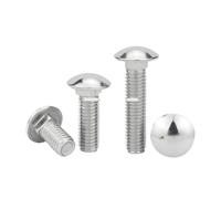 2/5/10pc M4 M5 M6 M8 M10 M12 Steel GB12 DIN603 Truss Round Head Square Neck Carriage Screw Bolt For Shelf Desk L= 10-100mm(30mm,(10pcs) M4)