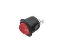 2/5/10Pcs 20 mm Diameter Round Rocker Switch AC 250V/6A 125V/10A Round Boat Rocker Power Push Button Switch Red Black IDGTTLDF(Red,5Pcs)