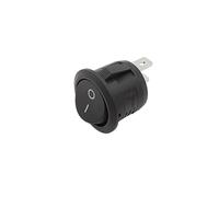 2/5/10Pcs 20 mm Diameter Round Rocker Switch AC 250V/6A 125V/10A Round Boat Rocker Power Push Button Switch Red Black IDGTTLDF(2,10Pcs)