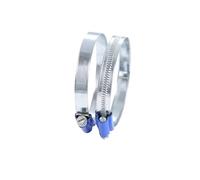 2/5/10pcs 8-231mm Galvanized Steel British Type Hose Clamps Blue Housing Water Pipe Clips Fire Clamp(175-205mm(2pcs))