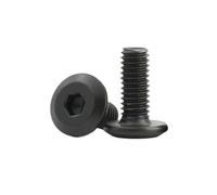 2/5/10pcs Black Carbon Steel M4 M5 M6 M8 Flat Hex Hexagon Socket Screw Furniture Connector Joint Bolt(40mm,M4 (10pcs))
