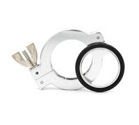 2 5 10Pcs KF16 25 40 50 Aluminum Vacuum Double Pin Tri Clamp Flange Ni Plated SS304 Cente Ring FKM O-Ring Pipe Fittings(Suit,KF50_10 PCS)