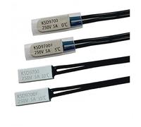 2/5/10PCS KSD9700 5A250V 0C 5C 10C 15C 20C 25C 30C 35C Bimetal Disc Temperature Switch N/O Low Thermal Protector(25C ON 13C OFF,2PCS -5A-plastic)