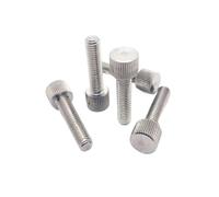 2/5/10pcs M2 .5 M3 M4 M5 M6 M8 304 Stainless Steel Knurled Flat Round Small Head Hand Tighten Thumb Screw Bolt Adjust Toolless For Home, Electronic, Machine(M3x20mm 5pcs)