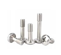 2/5/10PCS M2 .5 M3 M4 M5 M6 M8 Half Tooth 304 Stainless Steel Round Head Cross Lock Release Screw Pan Length 6mm-40mm(M2x8 (10PCS))