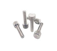 2/5/10pcs M2 M2.5 M3 M4 M5 M6 M8 304 Stainless Steel Knurled Flat Round Small Head Hand Tighten Thumb Screw Bolt Adjust Toolless(M5x30mm 5pcs)