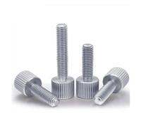2/5/10Pcs M2 M2.5 M3 M4 M5 M6 M8 304 Stainless Steel Thumb Screws Plain Type Metric Knurled Head Manual Adjustment Screws(10mm,M2(10Pcs))