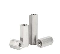 2/5/ 10pcs M2 M2.5 M3 M4 M5 M6 M8 M10 M12 304 Stainless Steel Hex Standoff Spacer Long Rod Coupling Hex Nut Bolt(25mm,M10 (2pcs))
