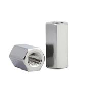 2/5/10Pcs M2 M2.5 M3 M4 M6 M8 M10 M12 Hex Standoff Spacer Long Rod 304 Stainless Steel Coupling Hex Nut Bolt(M6 (5pcs),16mm)