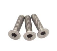 2/5/10pcs M2 M3 M4 M5 M6 M8 M10 TA2 Pure Countersunk Hex Socket Screw Alloy Flat Head Bolt(35mm,M6 (5pcs))