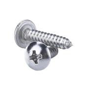 2/5/10pcs M4 M5 M6 Lenght 16-100mm 316 Stainless Steel Phillips Truss Head Self Tapping Screws Cross Recessed Mushroom Wood(M6 x 30(10pcs))