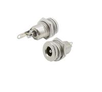 2/5/10Pcs Silver Metal 5.5x2.1mm/5.5mm x 2.5mm DC Power Male Jack Connector with Spring Yellow Head DC099(5.5X2.5mm DC099,5 Pcs)