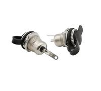 2/5/10Pcs Silver Metal 5.5x2.1mm/5.5mm x 2.5mm DC Power Male Jack Connector with Spring Yellow Head DC099(2.1mm Waterproof,2 Pcs)