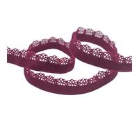 2 5 10Y Picot Loop Frilly Lace Trim Elastic Decorative Spandex Bands Underwear Lingerie Sew Trims Wine 5 Yards