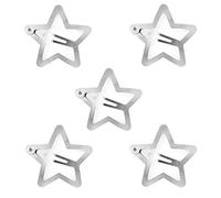 2/5/20Pieces Metallic Style Star Shape Hair Barrettes Metal Hair Clip Non-slip