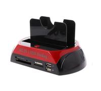2.5" 3.5" HDD Docking Station w/Card Reader USB 2.0 SSD IDE SATA Hard Drive Dock Support All 2.5 / 3.5" SATA & IDE Hard Disk