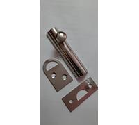 2.5"/ 63mm Black Door Bolt Lock, Flat Tower Barrel Bolt, Sliding Safety Latch for Doors, Windows, Gates, Cabinets - Black Plated with Screws, Easy Install - 1 Pack (Polish Chrome)