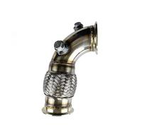 2.5" 63MM V-Band Downpipe Low Profile 90 Degree W/Flex Bellow Pipe Stainless Steel