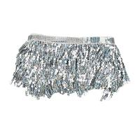 2/5/9 Meters 16cm Beaded Fringe Trim Sequin Sewing Tassel Embroided Fringes Lace Ribbon Latin Dress Garment Trimming Accessories Sequins Lace Tassel(Silver,16cm-9Meters)