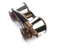 2.5'' Captains Solid Black White Brass Binocular with Handle by ASI NAUTICAL for Sale