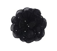 2.5" Dainty Shiny Fabric Flower Brooch Pin for Women Girls Charming Handmade Organza Rose Peony Floral Brooches Hair Clip Pins Elegant Holiday Wedding Party Hat Bag Clothing Dress Accessories Jewelry
