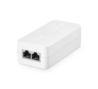 2.5 Gigabit PoE Injector 30W, Supports IEEE 802.3af/at, YuLinca White Compact Power Over Ethernet Adapter, Plug and Play, Fanless Wall Mount Design with LED Indicator