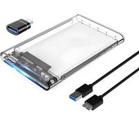 2.5" Hard Drive Enclosure | USB 3.0 to SATA SSD HDD Caddy | 5Gbps UASP Supported | Portable External Case | Compatible with Laptop, PC, PS4, Xbox