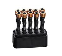 2.5 in. 10 Pieces Double-Ended for Tough Screwdriving Bit with Rack Holder 65mm Length Steel Tool Dur Electric Screwdriver Bits