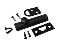 2.5 Inch Flat Door Bolts Black Plated Bolt Door Latches Tower Bolt Sliding Lock Flat Slide Safety Door Barrel Bolt with Screws 1 Pack.