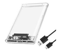 2.5 Inch Hard Drive Enclosure, 2.5 Inch SATA to USB Tool Free External Hard Drive Enclosure, Computers Accessories, Include USB Cable for 7mm/9.5mm 2.5" SSD HDD, Compatible with Windows/MAC/Linux