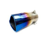 2.5 Inch Inlet Bolt-on Heart Edge Exhaust Tailpipe Muffler Universal Straight Multi-size Dual Outlet Muffler Exhaust Tip(2)