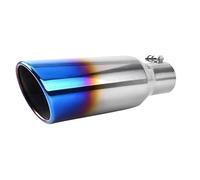 2.5 Inch Inlet Exhaust Tip .5" 4" Outlet 12" Long Stainless Steel Tail For Tailpipe(Blue)