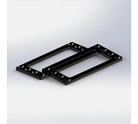 2.5 inch PC SSD HDD Cages Bracket Solid State Drive Frame Multi Layer Box Stacking External HD Cabinet Docking Station Base SATA PATA Computer Hard Disk Rack Metal 4-Bay Mounting Bracket Black