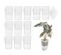 2.5 Inch Self Watering Plant Pot - Compact Mini Planter with Identification Labels, Clear Reservoir Base for Moisture Control, Lightweight Portable Gardening Container, Durable Reusable Design |