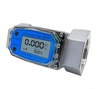 2.5 Inch Turbine Flow Meter Digital Display Precise Real-Time Fluid Measurement for Diesel Kerosene Water Aluminum Alloy Stable Performance Easy Setup Industrial Automotive
