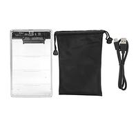 2.5 Inch USB 3.1 Type C to Hard Drive Enclosure, Exal Hard Disk for SSD , Transparent Shockproof ABS with UASP Support, Plug and Play for OS