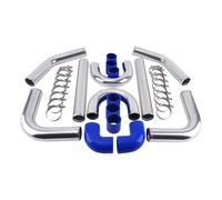 NEW 2.5" 64mm UNIVERSAL Blue 8 PIECES ALUMINIUM TURBO INTERCOOLER PIPE KIT