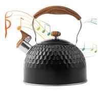 2.5 L with Ergonomic Handle and Whistle Function - Whistling for All Hobs, for Home, Kitchen, Dorm, Flat, Picnic, Camping, Yards, Porches, Gardens, Lawn